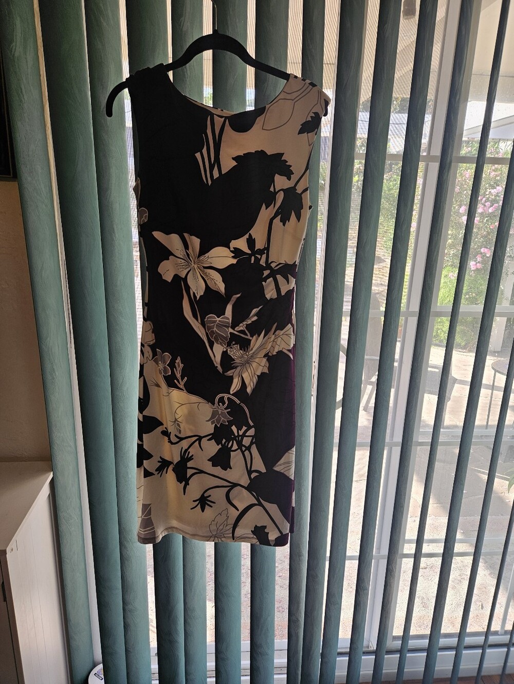 Ralph Lauren Maroon & Cream Floral Sleeveless Sheath Dress